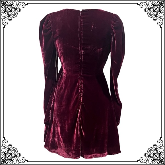 TULAROSA Mini Empire Waist Velvet Dress - Size S / NWT - Picture 7 of 11